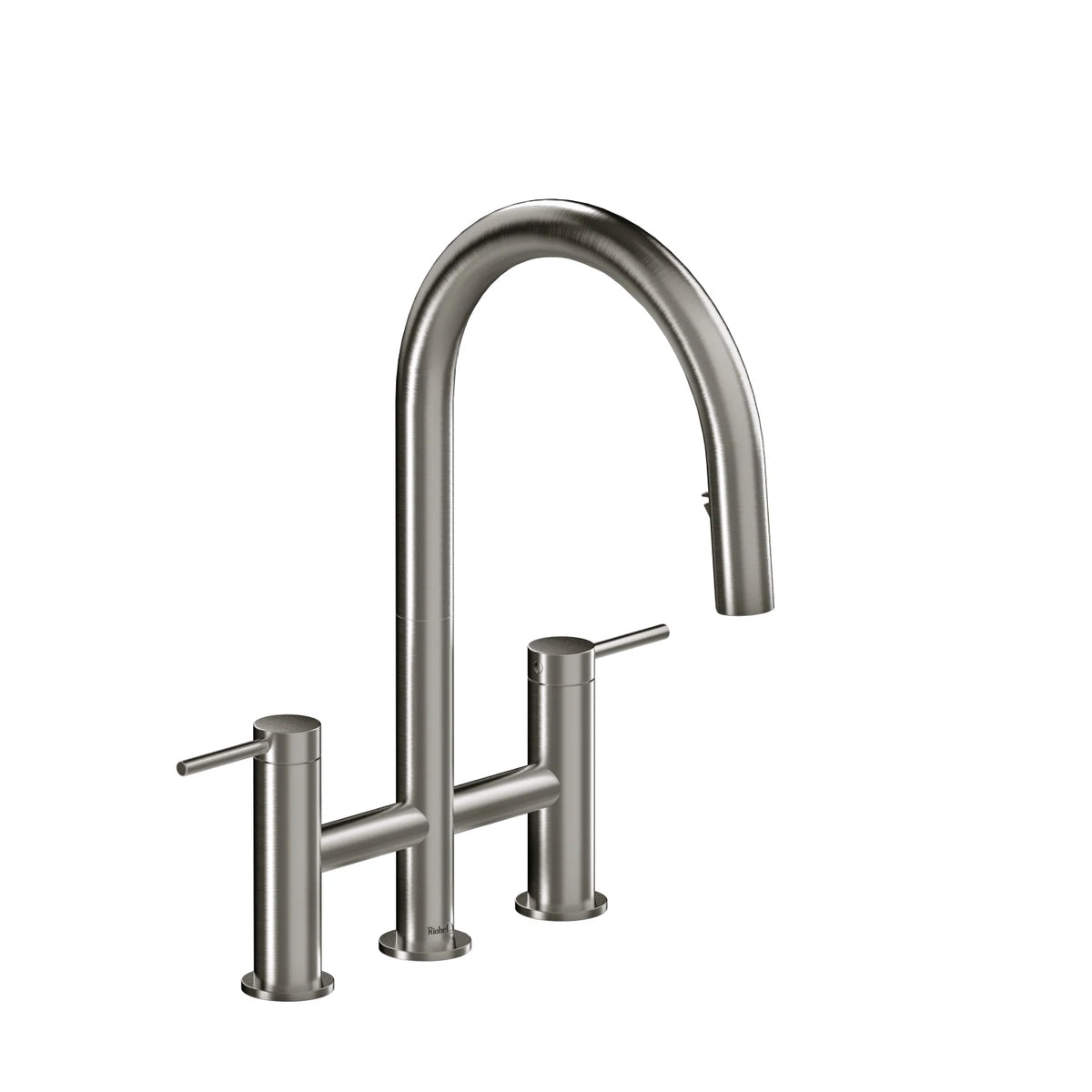Robinet de cuisine avec douchette rétractable Bridge et bec en C AzureMC