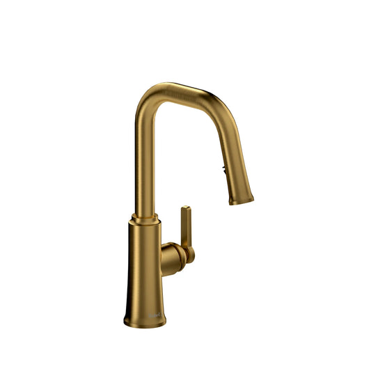 Kitchen faucet with retractable hand spray and U-spout TrattoriaMC
