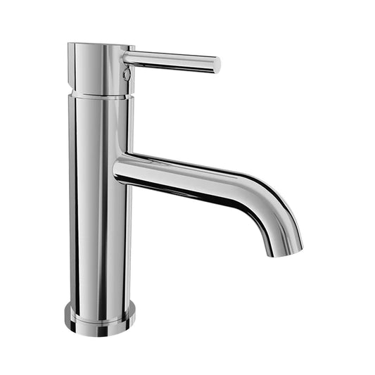 Single-hole basin faucet, pop-up drain included