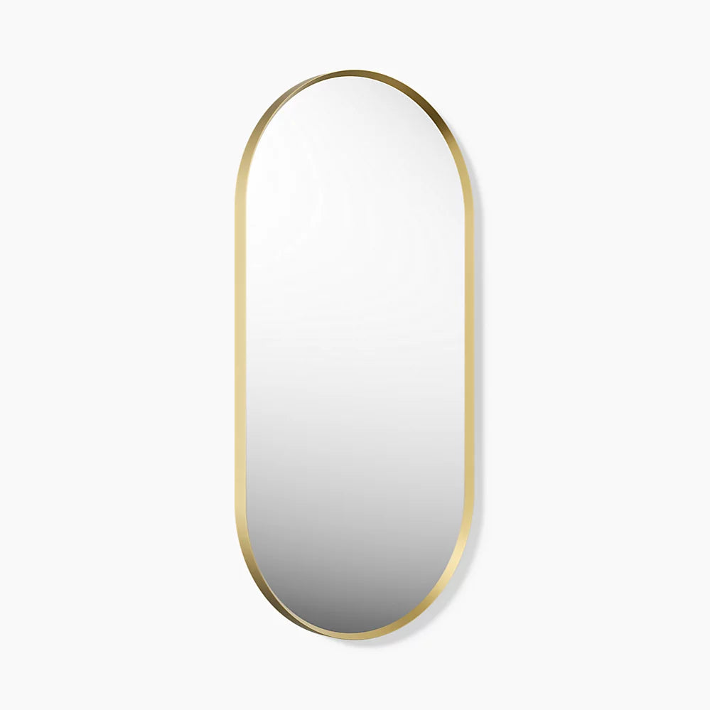 Miroir  ESSENTIAL en forme de capsule avec cadre, 20 po x 40 po