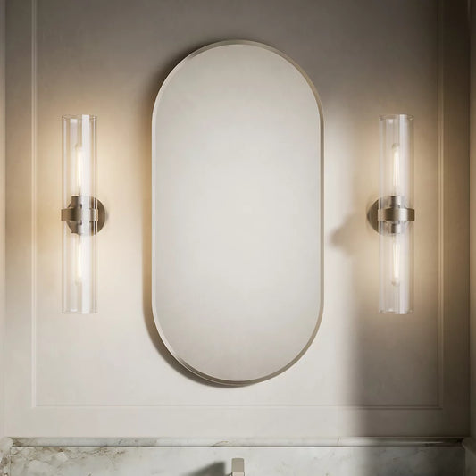 Miroir  ESSENTIAL en forme de capsule avec cadre, 20 po x 40 po