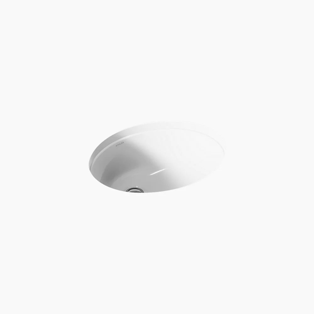 Lavabo CAXTON de salle de bain ovale en sous-surface
