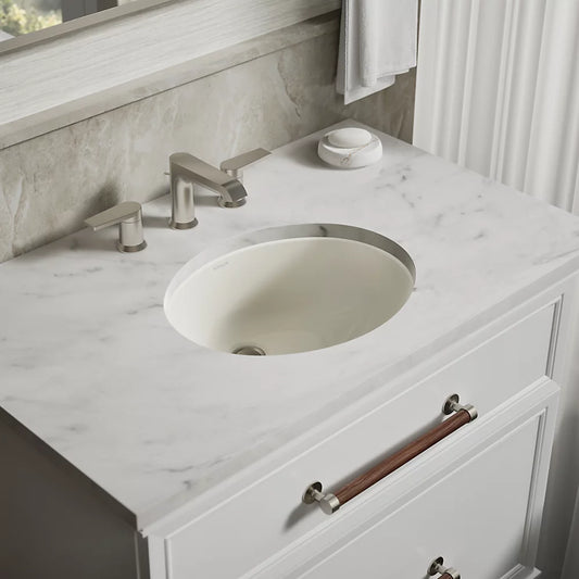 Lavabo CAXTON de salle de bain ovale en sous-surface