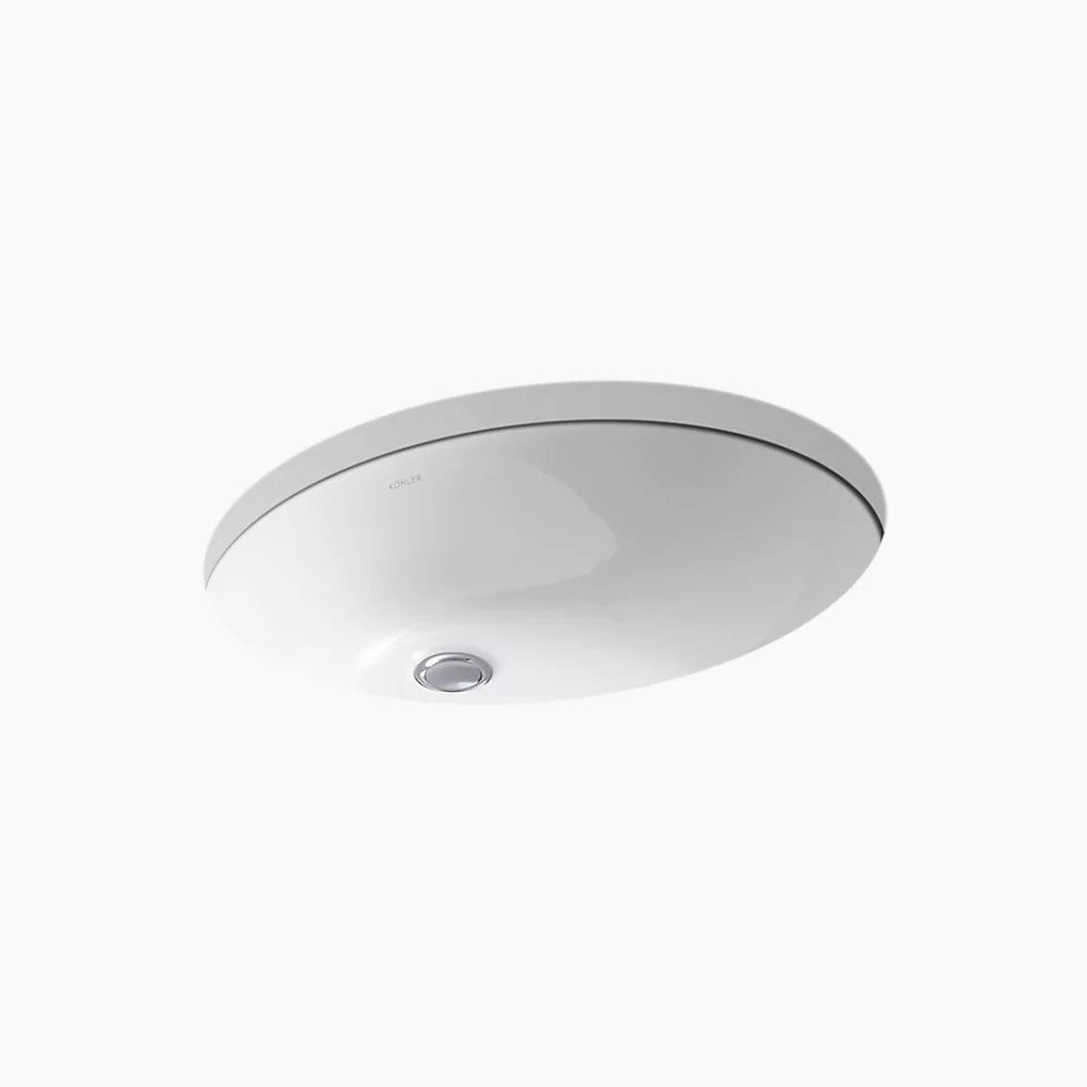 Lavabo CAXTON de salle de bain ovale en sous-surface