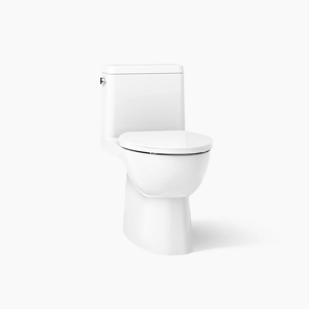 Toilette allongée compacte monopièce REACH avec siphon dissimulé, 1,28 gal/chasse