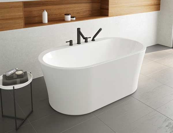 Baignoire Opus Libretto blanc,couvre-drain Blanc