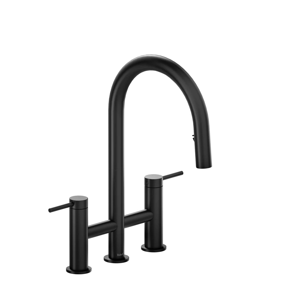 Robinet de cuisine avec douchette rétractable Bridge et bec en C AzureMC