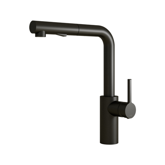 NOTO ROBINET CUISINE DOUCHETTE 2 JETS NOIR MAT